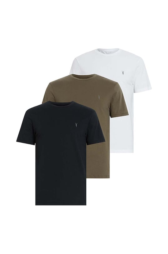 AllSaints t-shirt bawełniany BRACE SS CREW 3-pack bawełna biały MD130M