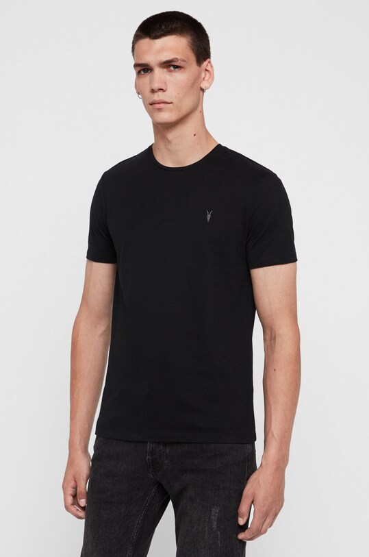 AllSaints tricou din bumbac BRACE SS CREW 3-pack MD130M negru AA00