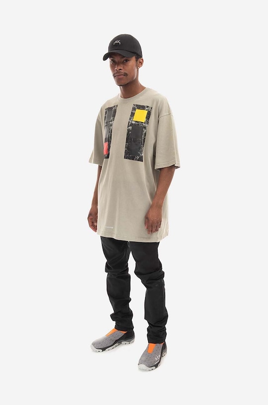 Pamučna majica A-COLD-WALL* Relaxed Cubist T-shirt COLD LIGHT GREY ACWMTS097 siva AW22