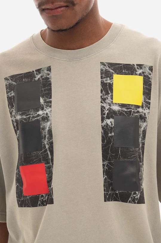 Pamučna majica A-COLD-WALL* Relaxed Cubist T-shirt COLD LIGHT GREY ACWMTS097 siva