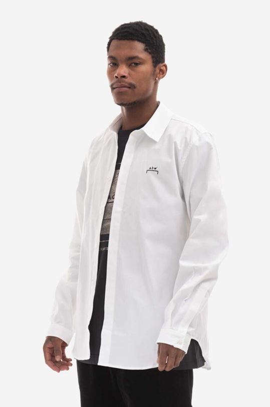 Бавовняна сорочка A-COLD-WALL* Bracket Logo T-Shirt ACWMSH069 білий