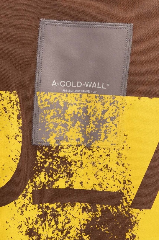Βαμβακερό μπλουζάκι A-COLD-WALL* καφέ ACWMTS093