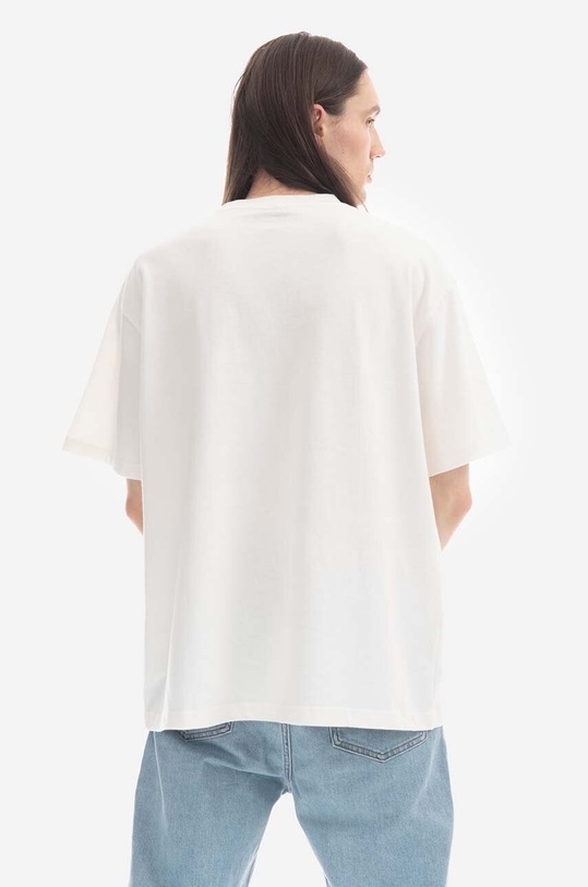 Clothing PLEASURES cotton T-shirt Ketamine P22W002 white