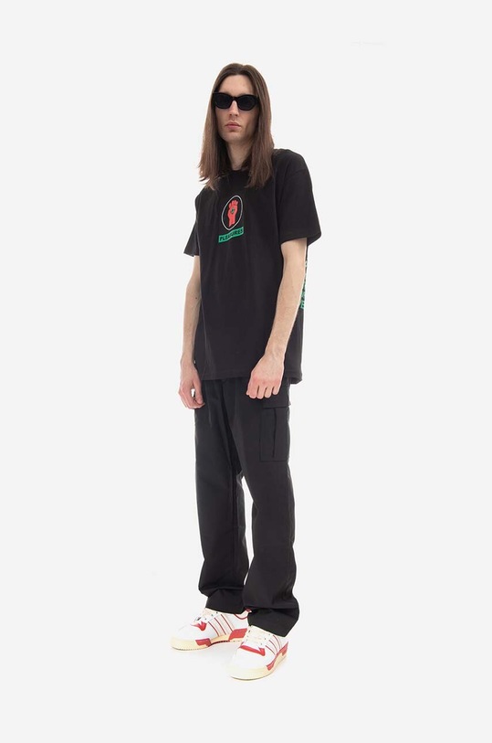 PLEASURES cotton T-shirt x Hunter S. Thompson Badge P22W053 black AW22