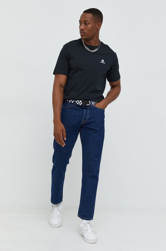 Одяг Бавовняна футболка Converse 10023876.A02 чорний