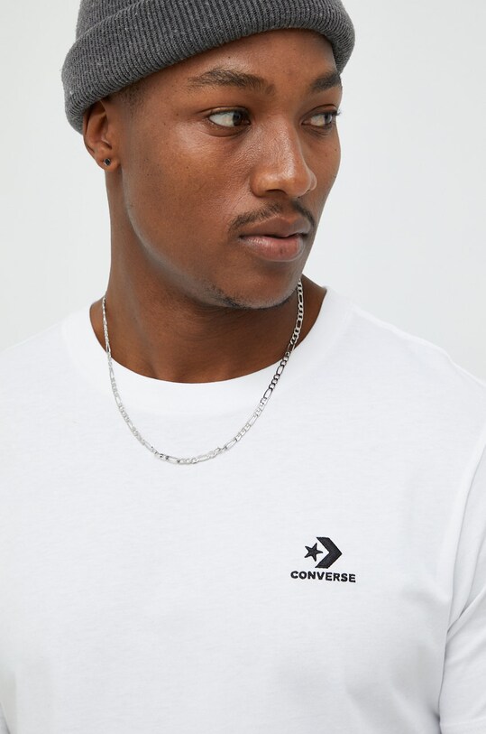 Converse tricou din bumbac 10023876.A01 alb SS25