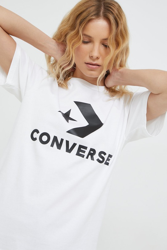 Converse t-shirt bawełniany biały 10024067.A02