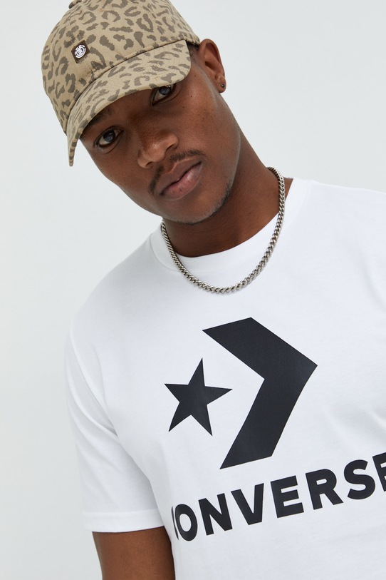 Converse t-shirt bawełniany 10024067.A02 biały