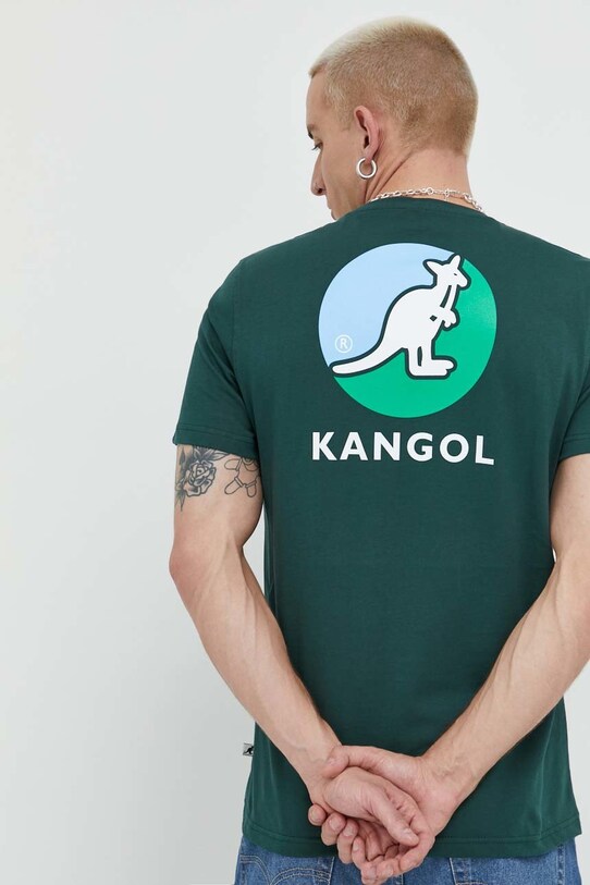 Kangol tricou din bumbac KAF22UTS220 turcoaz