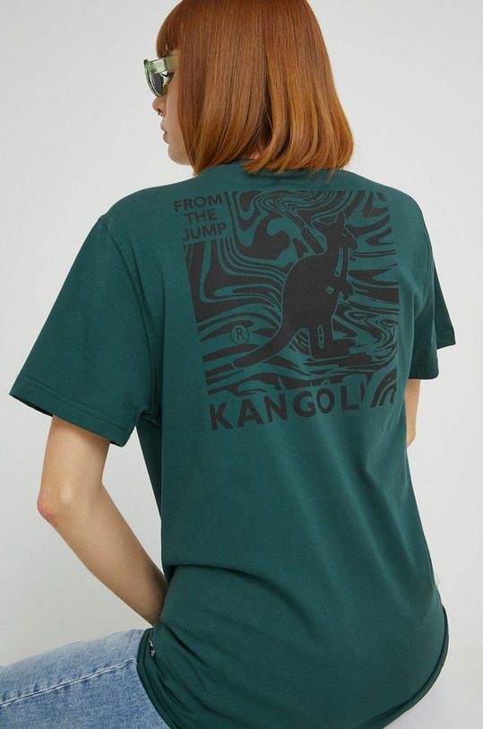 Îmbrăcăminte Kangol tricou din bumbac KAF22UTS218 turcoaz