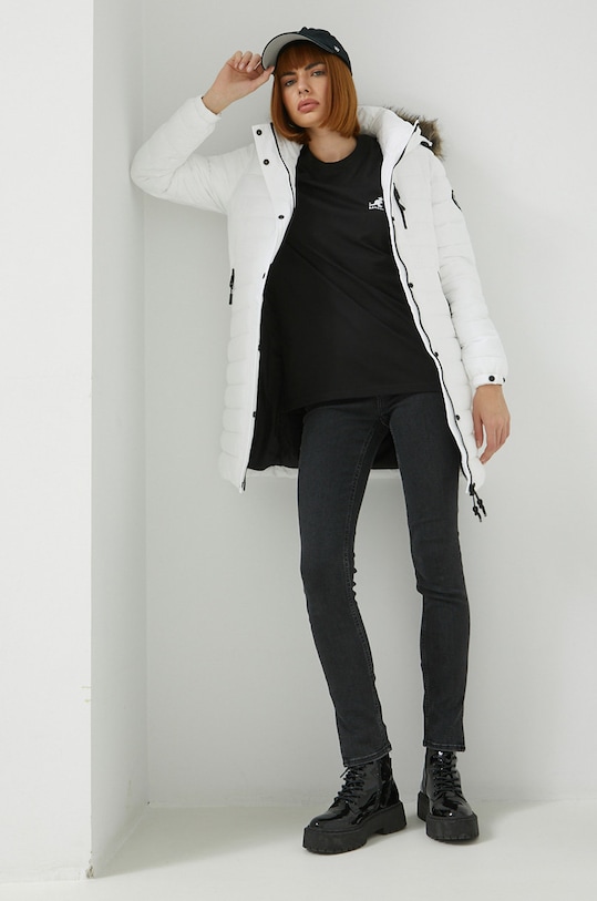 Kangol t-shirt bawełniany KAF22UTS218 czarny AW22