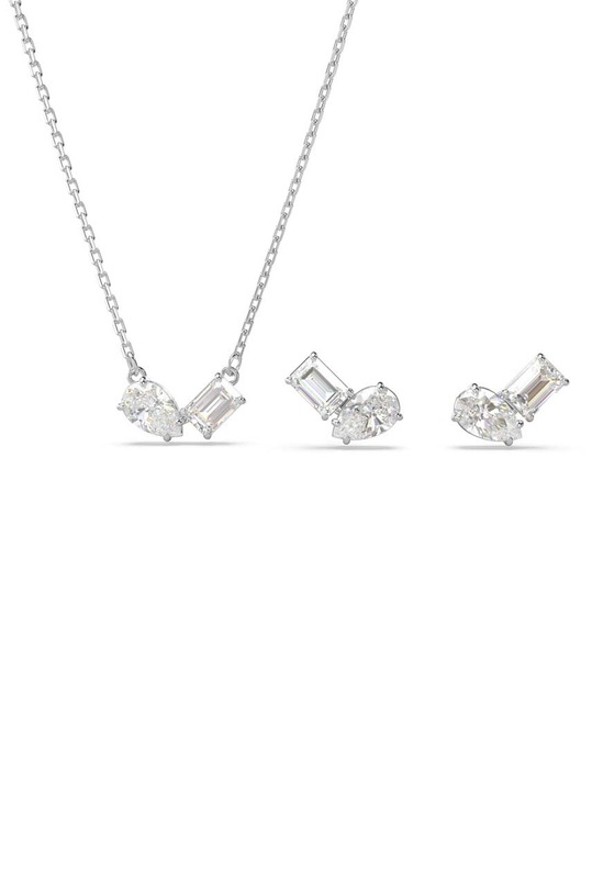 Swarovski colier si cercei MESMERA zirconiu cubic argintiu 5665829