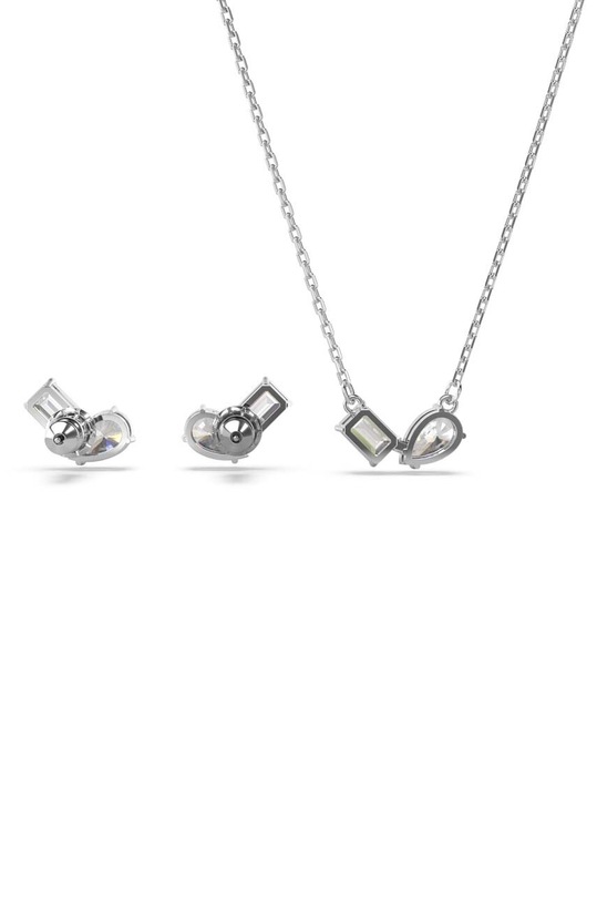 Swarovski colier si cercei MESMERA argintiu 5665829