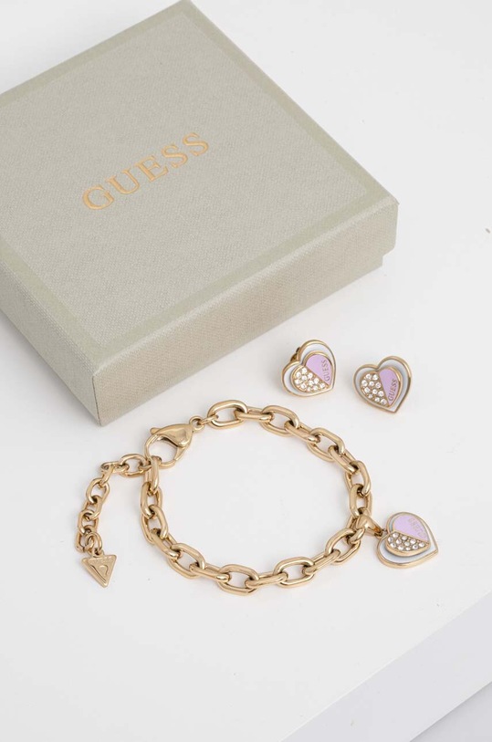 Guess bracciale e orrecchini altro oro JUBS03.189JW
