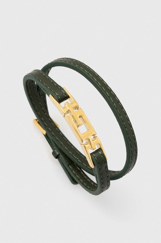 Guess bransoletka skórzana zielony JUBB03.226JW