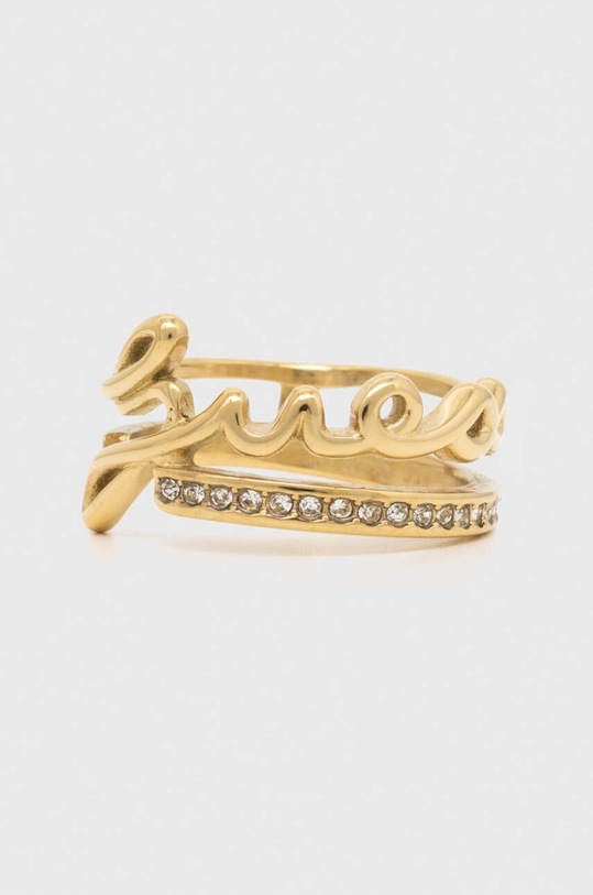 Guess pierścionek cyrkonia złoty JUBR03.315JW