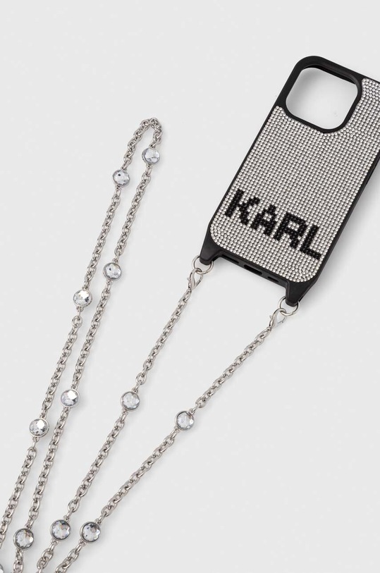 Karl Lagerfeld etui na telefon Iphone 14 pro 236W3899 srebrny AW23