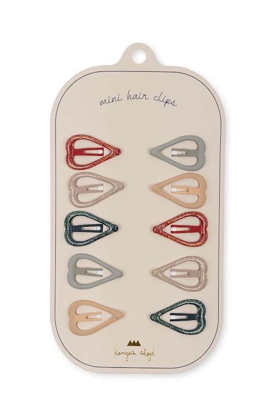 Detské sponky Konges Sløjd 10-pak viacfarebná KS6300
