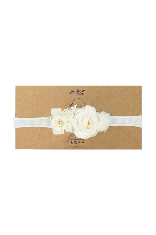 Jamiks opaska do włosów dziecięca NADIA.Opaska.JZG237.G biały AW23