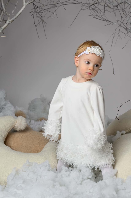 Jamiks opaska do włosów dziecięca biały NADIA.Opaska.JZG237.G