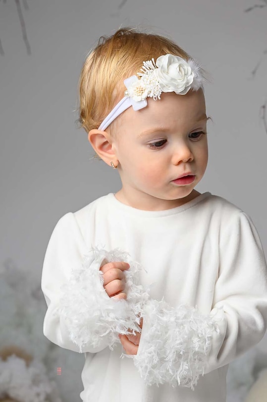 Jamiks opaska do włosów dziecięca NADIA.Opaska.JZG237.G biały