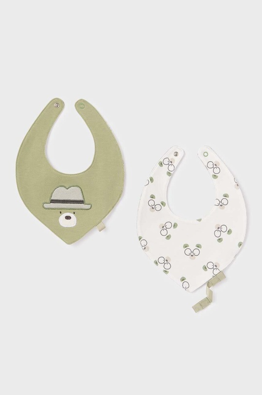 Mayoral Newborn śliniak niemowlęcy Gift box 2-pack Produkt niemowlęcy zielony 9326.1D.Newborn.9BYX