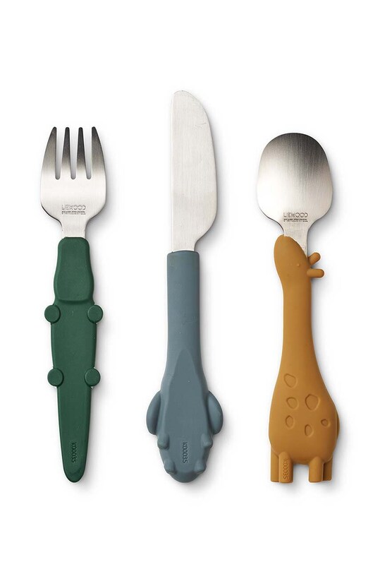 Liewood zestaw sztućców niemowlęcych 3-pack LW17402 brązowy AW23