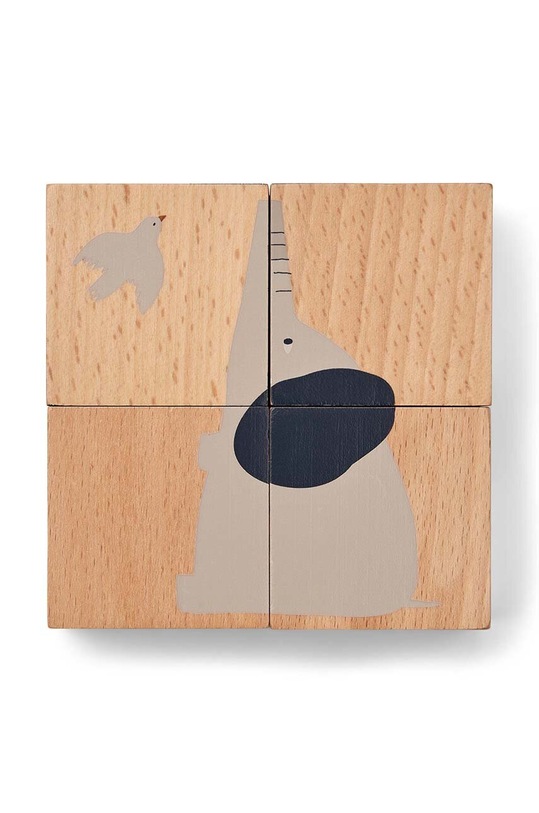 Liewood fából készült puzzle többszínű LW18038