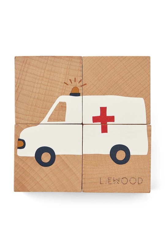 Liewood fából készült puzzle többszínű LW18039