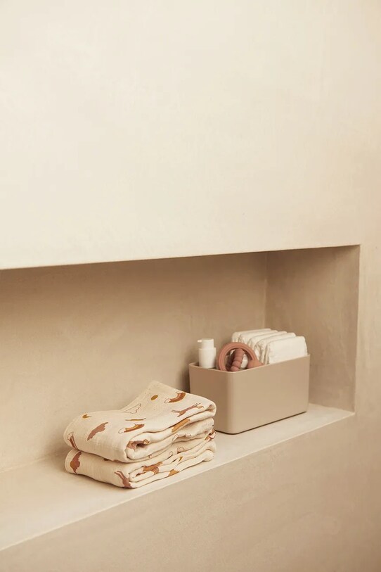 Chłopiec Liewood pieluszka niemowlęca 2-pack LW18149 beżowy