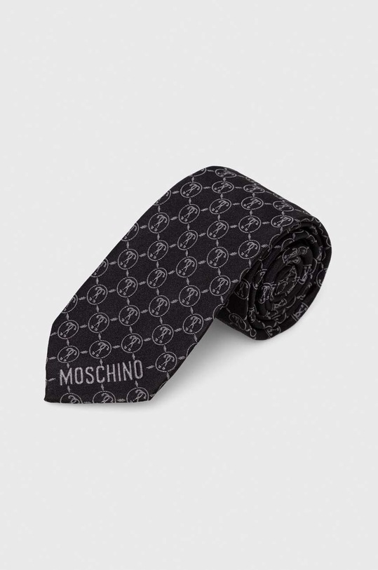 Moschino krawat jedwabny czarny M5725.55061
