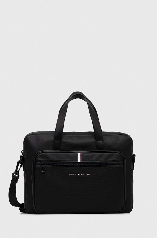 Torba za laptop Tommy Hilfiger odgovara formatu A4 crna AM0AM11542