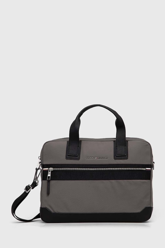 Τσάντα φορητού υπολογιστή Tommy Hilfiger υφασμάτινο γκρί AM0AM11574