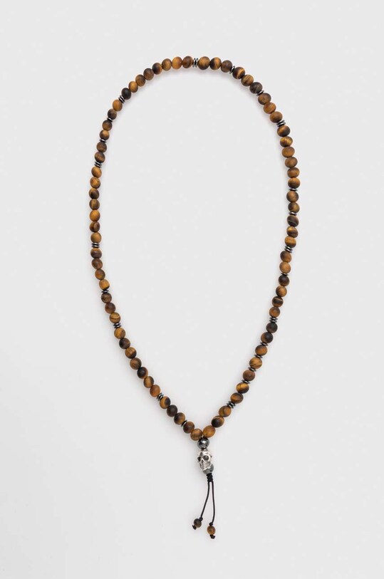 Ogrlica THOHT JEWELS prirodni kamen smeđa N05/2023