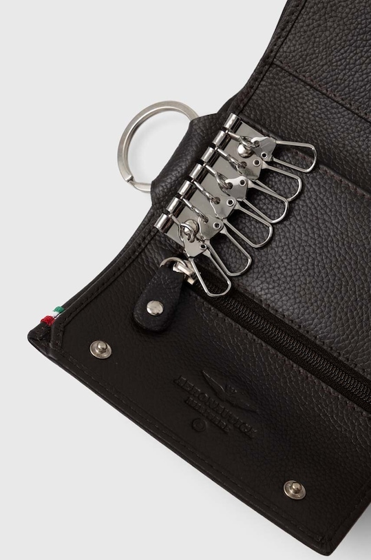 Akcesoria Aeronautica Militare etui na klucze skórzane AM108 brązowy