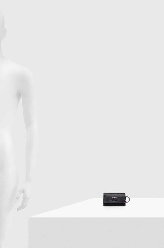 Шкіряний чохол для ключів Aeronautica Militare AM108 чорний