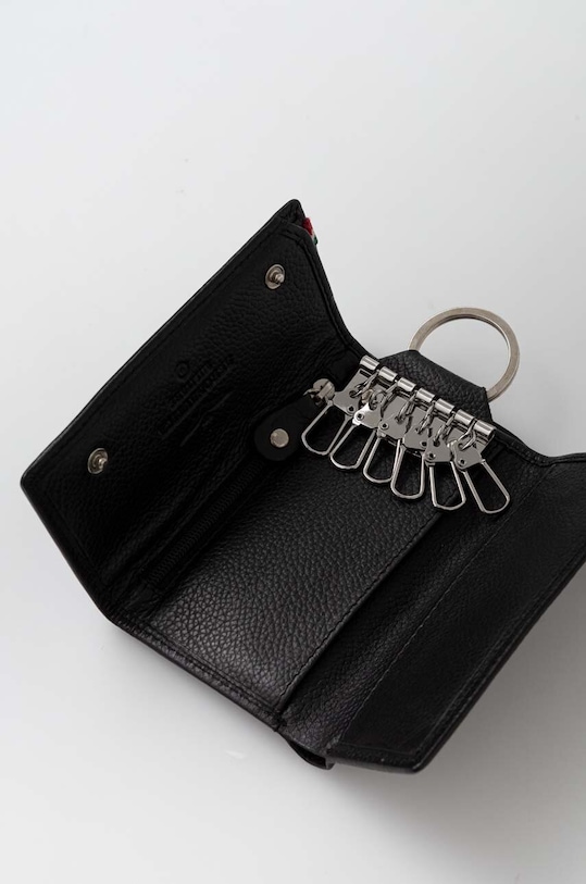 Шкіряний чохол для ключів Aeronautica Militare AM108 чорний AA00