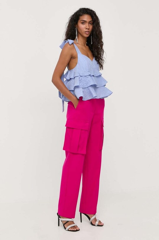 Blúzka Custommade Odina 999387107 modrá AW23