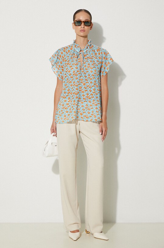 Samsoe Samsoe blouse F23200134 blue AW23