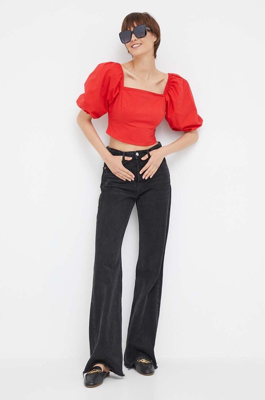 Dkny top E3EM0S29 czerwony AW23