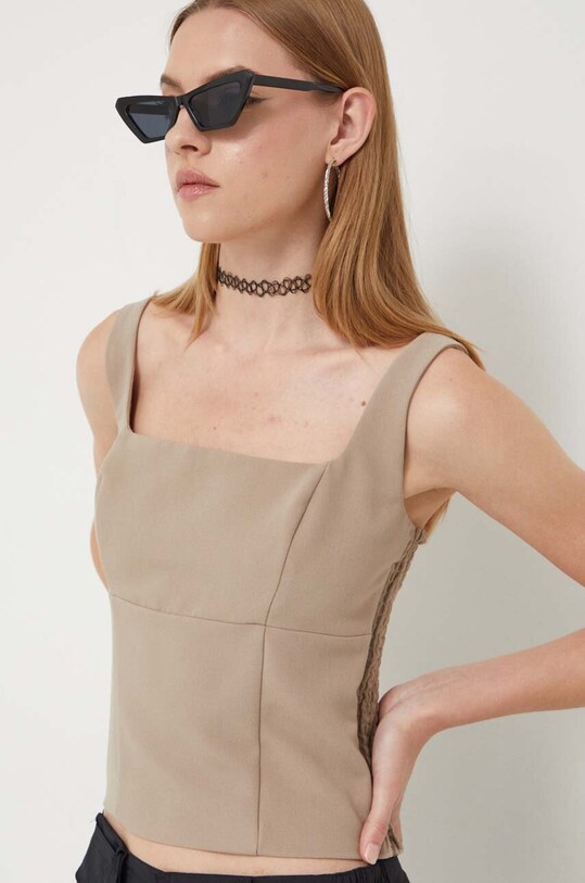 Abercrombie & Fitch top beżowy KI140.3425.465