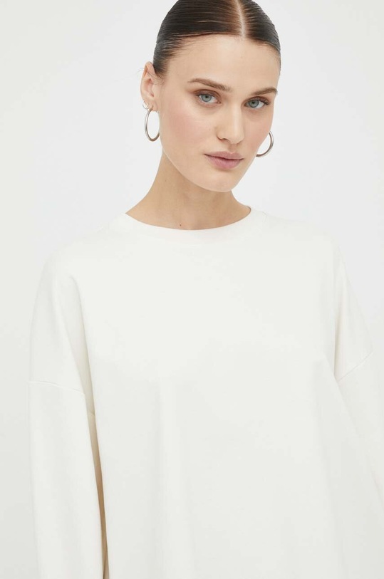 Drykorn longsleeve din bumbac uni bej 89895.522109