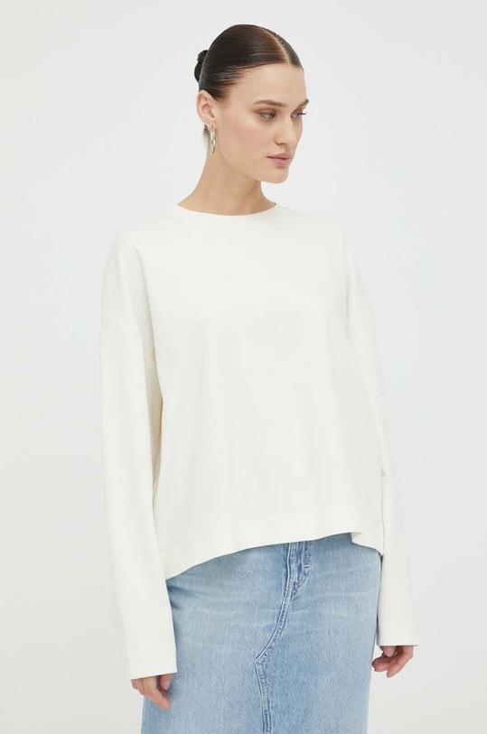 Drykorn longsleeve din bumbac bej 89895.522109