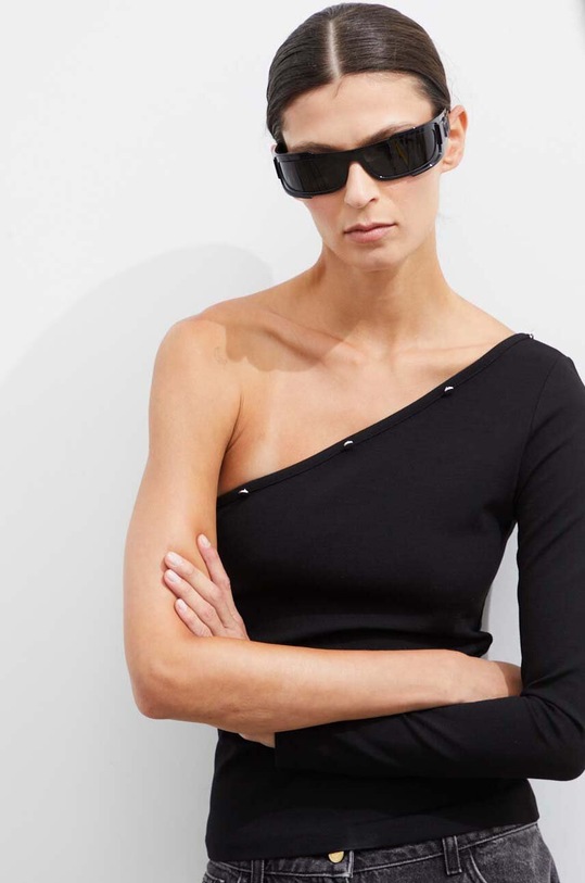 Samsoe Samsoe longsleeve F23300128 czarny