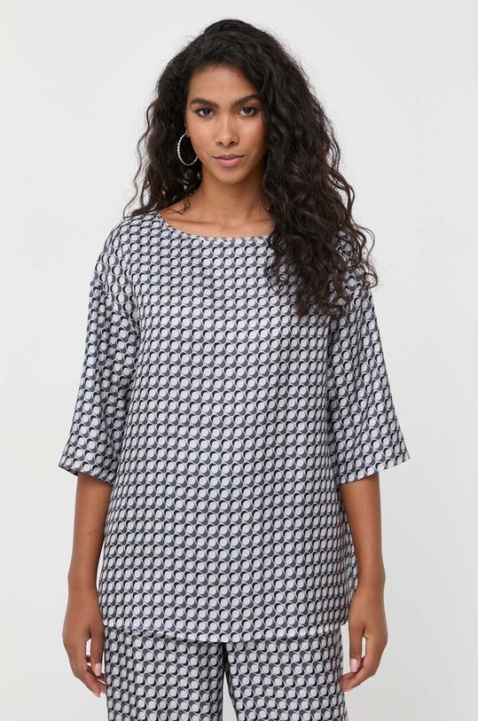 Max Mara Leisure selyemblúz rövid szürke 2331960336600