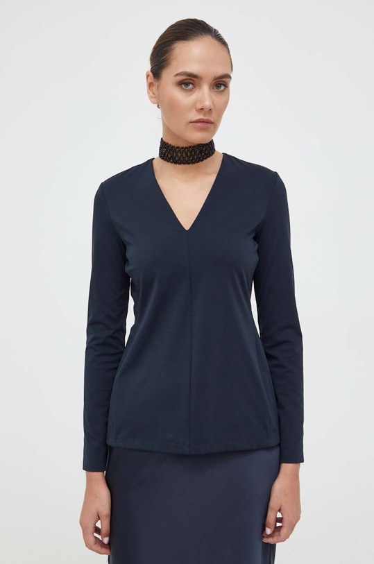 Max Mara Leisure bluzka z elastanem granatowy 2339461336600
