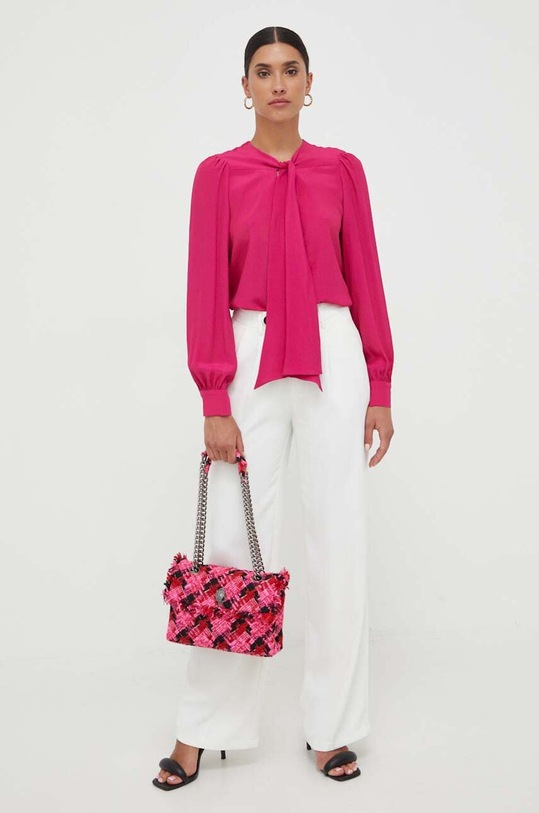 Pinko selyem keverék póló 102168.8889 rózsaszín AW23