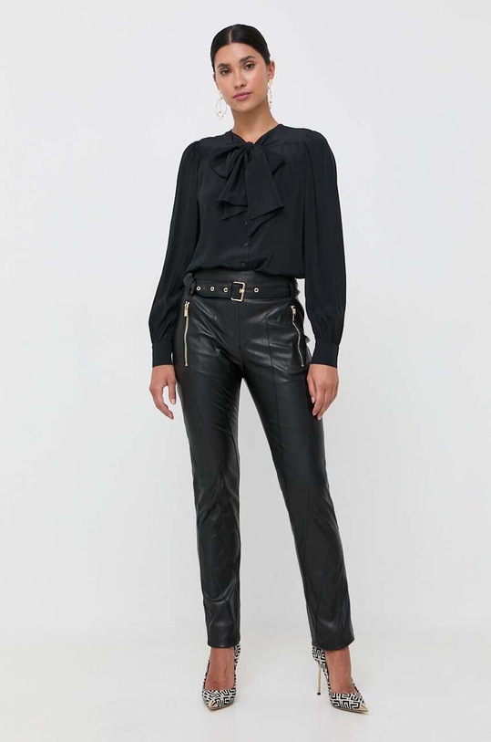 Pinko koszula z domieszką jedwabiu 102168.8889 czarny AW23