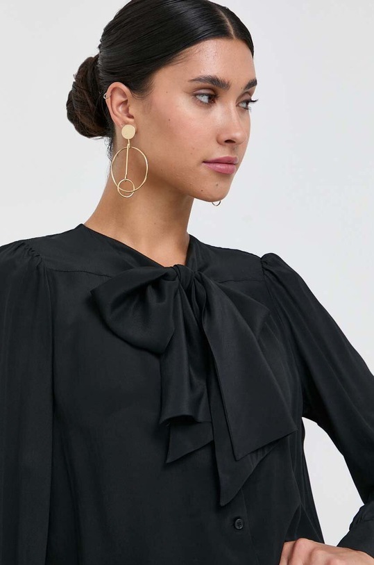 Pinko selyem keverék póló fekete 102168.8889