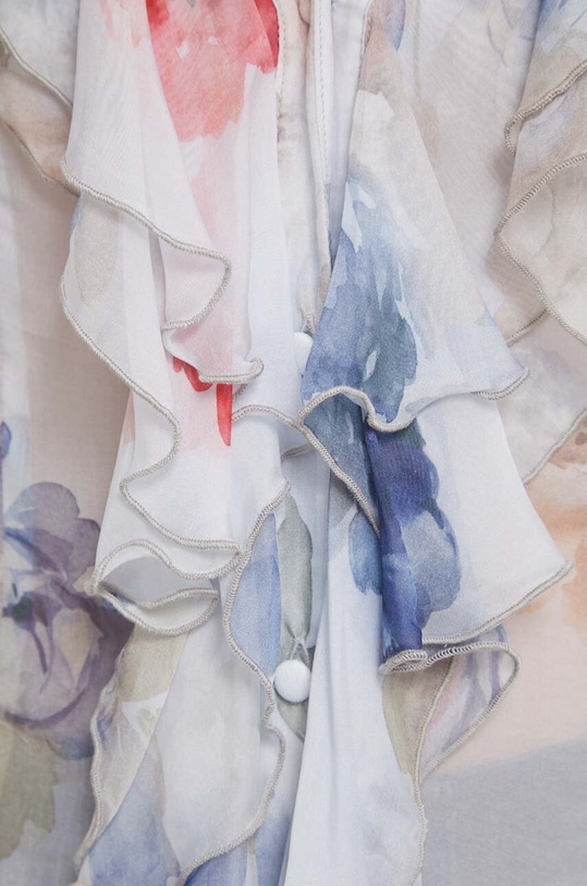 Blugirl Blumarine koszula jedwabna RF3173.T3079 niebieski